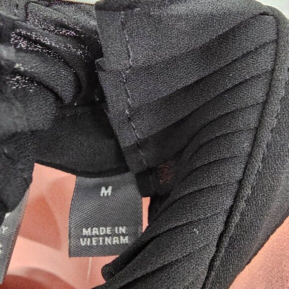 NWT Soho Jeans Pink Black Coquette Blouse Retro Romantic Defect M - Picture 10 of 16